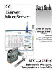 Barometric Pressure, Temperature + Humidity iServer by OMEGA