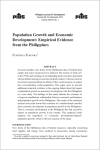 Population growth and economic Development