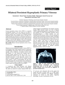Bilateral Persistent Hyperplastic Primary Vitreous