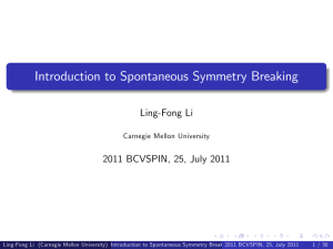 Introduction to Spontaneous Symmetry Breaking