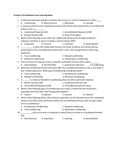 Practice Test Questions over Learning Notes