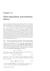 Time-dependent perturbation theory