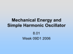 Mechanical Energy and Simple Harmonic