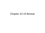 Chapter 22-23 Review