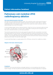 Pulmonary vein isolation radiofrequency ablation