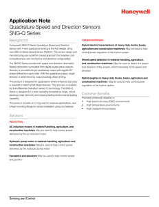 Quadrature Speed and Direction Sensors, SNG-Q Series
