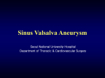 Congenital Aneurysm of the Sinus of Valsalva