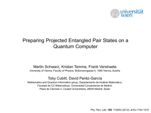 Preparing projected entangled pair states on a quantum computer