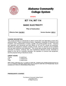 IET 114 Basic Electricity