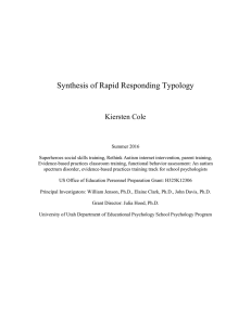 Synthesis of Rapid Responding Typology