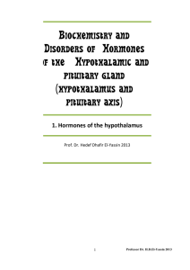 1. Hormones of the hypothalamus