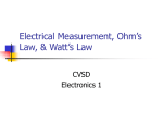 Measurment and Ohm`s LAw