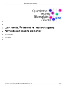 QIBA Profile. 18F-labeled PET tracers targeting - QIBA Wiki