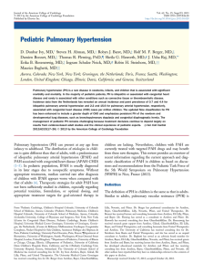 Pediatric Pulmonary Hypertension
