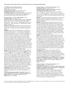 ARVO 2015 Annual Meeting Abstracts by Scientific Section/Group