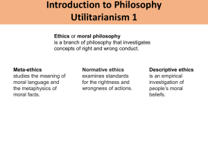 Session 15: Introduction to Utilitarianism