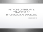 Treatments and Therapy for Psychological Disorders