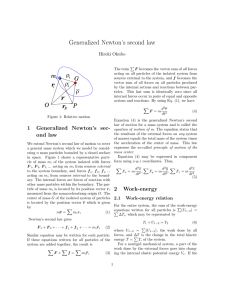 27. Generalized Newton`s second law