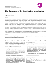 The Dynamics of the Sociological Imagination