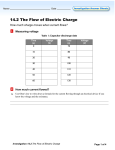 14.2 The Flow of Electric Charge