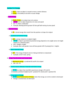 Sample outline for Cornell Notes