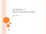 AP Physics C Back-to-School Night