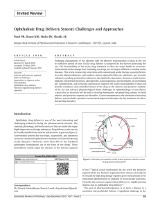 Ophthalmic Drug Delivery System: Challenges and Approaches