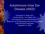 Autoimmune Inner Ear Disease (AIED)