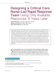 Designing a Critical Care Nurse–Led Rapid Response Team Using