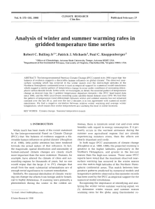 Analysis of winter and summer warming rates in