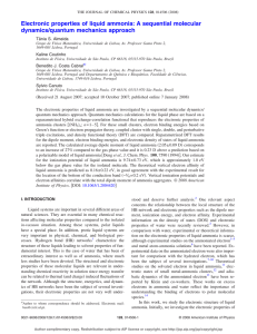 Publication: Electronic properties of liquid ammonia: A sequential