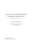 Lecture Notes on the Standard Model of Elementary Particle Physics