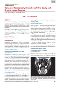 Computed Tomography Evaluation of Oral Cavity