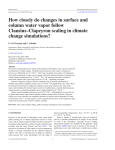 How closely do changes in surface and column water vapor follow