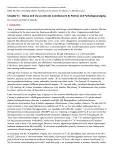 Chapter 13 Stress and Glucocorticoid Contributions to Normal and