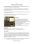 SIMPLE ELECTRIC CIRCUITS Objectives: References: Introduction: