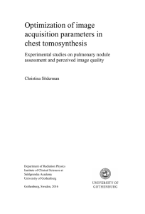 Optimization of image acquisition parameters in chest