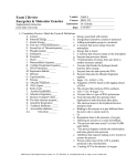 Exam 2 Review Sheet - Iowa State University