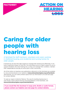 Caring for older people with hearing loss