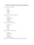 Endocrine System Summary Questions Last