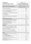 Need to know current electricity