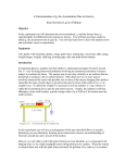 A Determination of g, the Acceleration Due to Gravity, from Newton`s