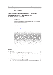Electronic portal imaging devices: a review and