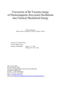 Conversion of the Vacuum-energy of Electromagnetic Zero