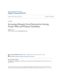Increasing Adequate Social Interactions Among People With and