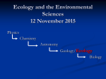 Ecology and the Environmental Sciences