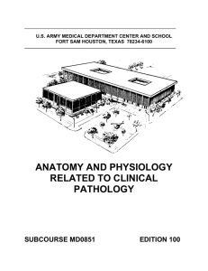 ANATOMY AND PHYSIOLOGY RELATED TO CLINICAL PATHOLOGY