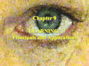 Chapter 2 LEARNING: Principals and Applications