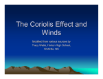 The Coriolis Effect and Winds