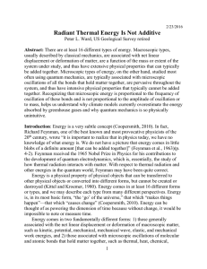 Radiant Thermal Energy Is Not Additive